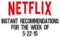 Netflix Instant Recommendations for 5-22-15