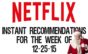 Netflix Instant Recommendations for 12-25-15