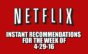 Netflix Instant Recommendations for 4-29-16
