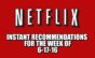 Netflix Instant Recommendations for 6-17-16